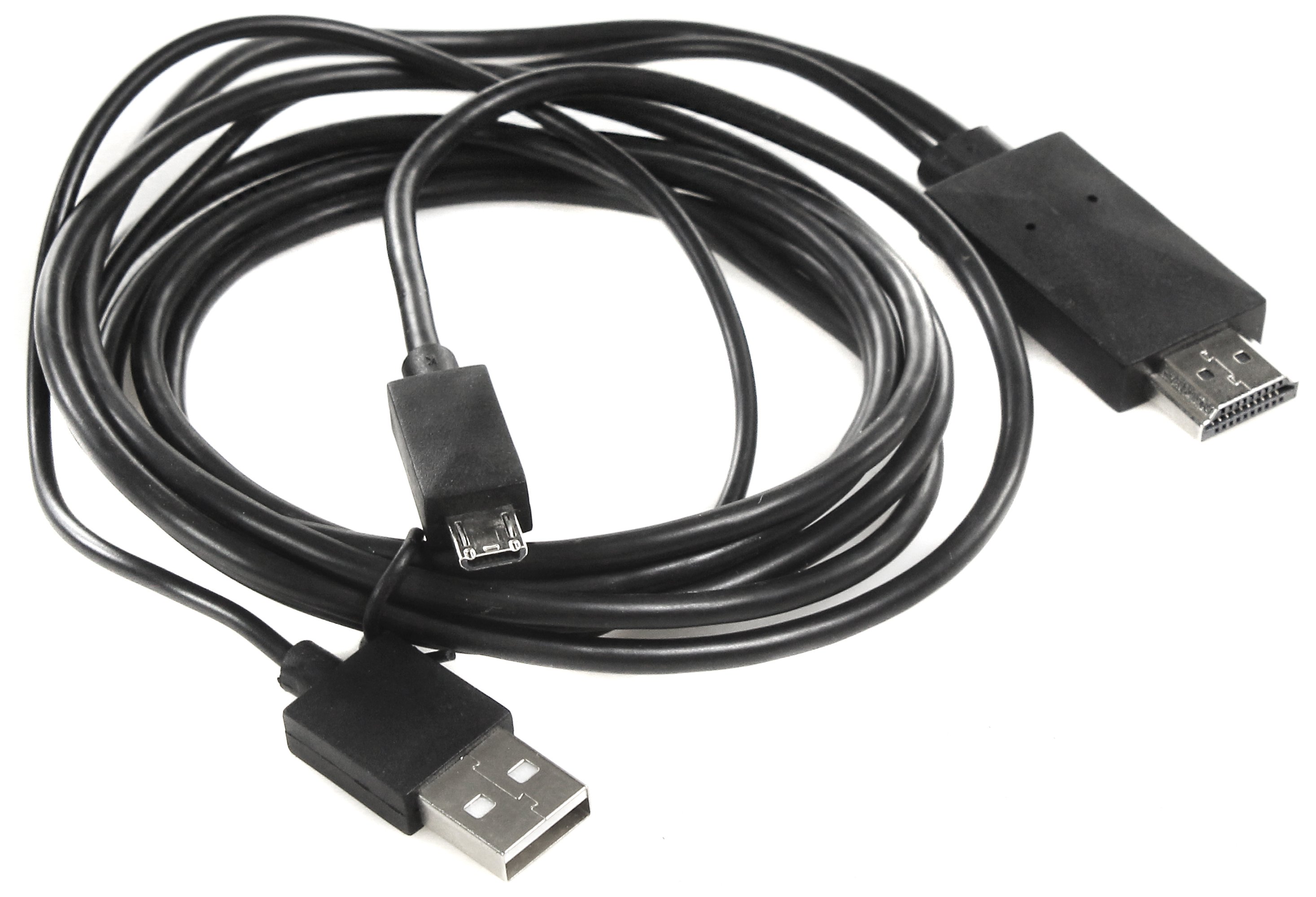Кабель MHL Micro-USB -> HDMI+USB PowerPlant 1.8 м (CA910861